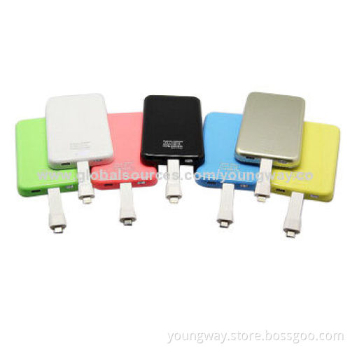 Cellphone Charger, 4000mAh Power Bank, size L112*W60*8mm